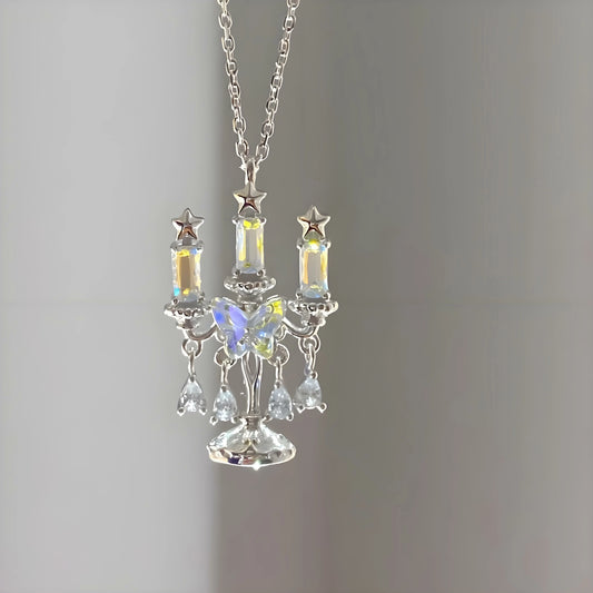 nanaboss Fairy - tale Chandelier - inspired Silver Necklace