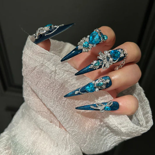 ⬛️NANABOSS🔷Ocean Gem Nails