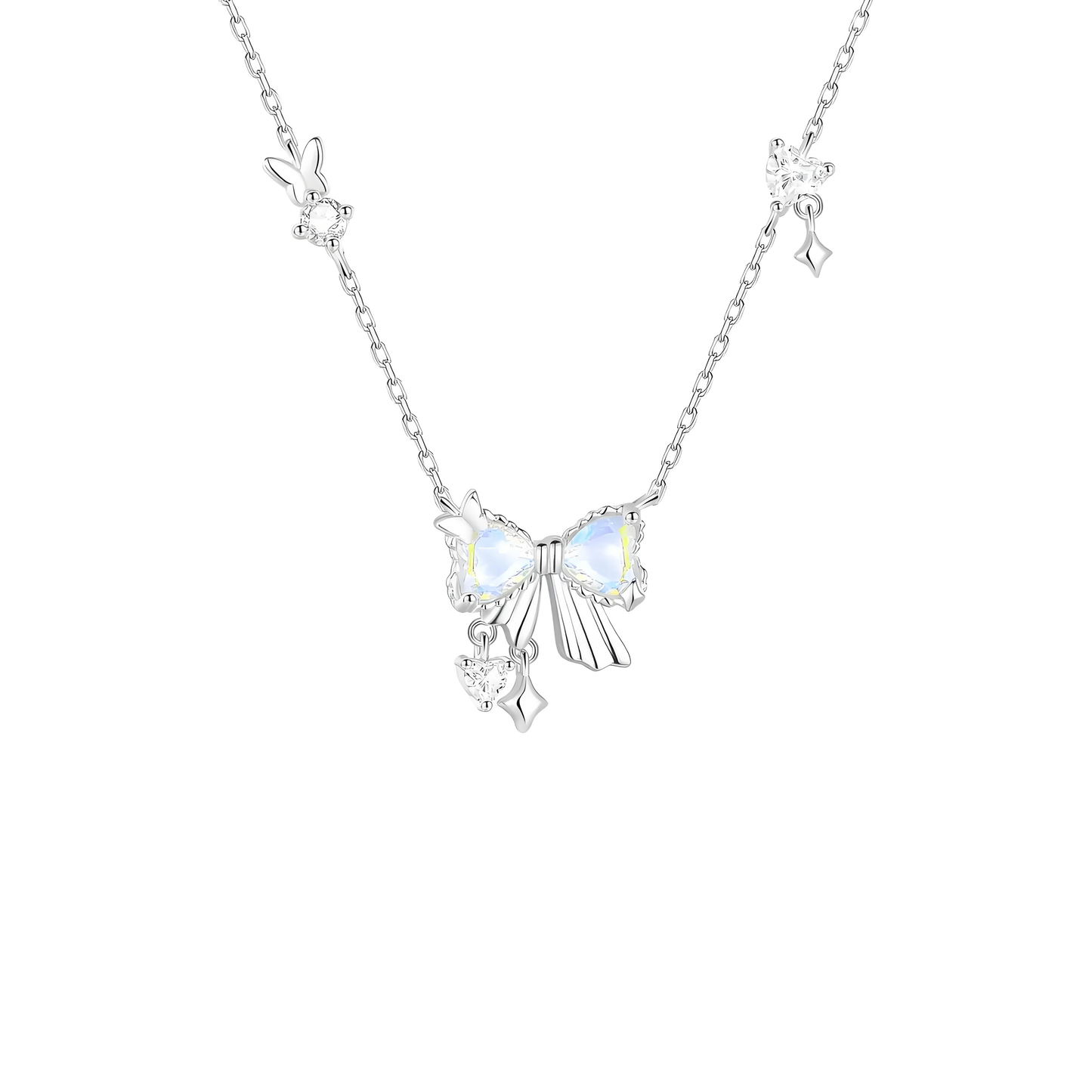 nanaboss Moonstone Bowknot Necklace