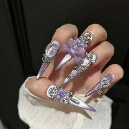 ⬛️NANABOSS🔷💜Lavender Star Princess Nails 🎀