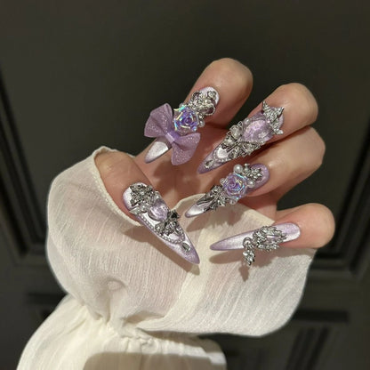 ⬛️NANABOSS🔷💜Lavender Star Princess Nails 🎀