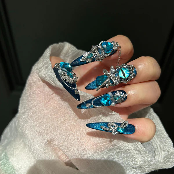 ⬛️NANABOSS🔷Ocean Gem Nails