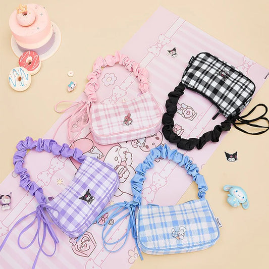 ⬛️NANABOSS🔷 Sanrio Gingham Ruffle Bag: Cute & Timeless