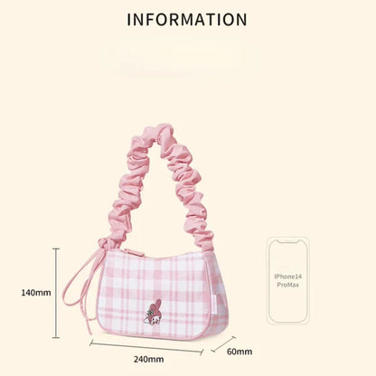 ⬛️NANABOSS🔷 Sanrio Gingham Ruffle Bag: Cute & Timeless