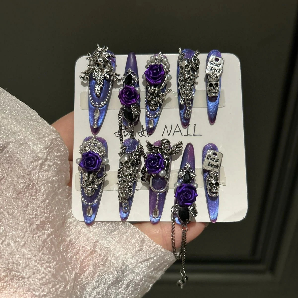 ⬛️NANABOSS🔷💜Twilight Rose Gothic Nails👼