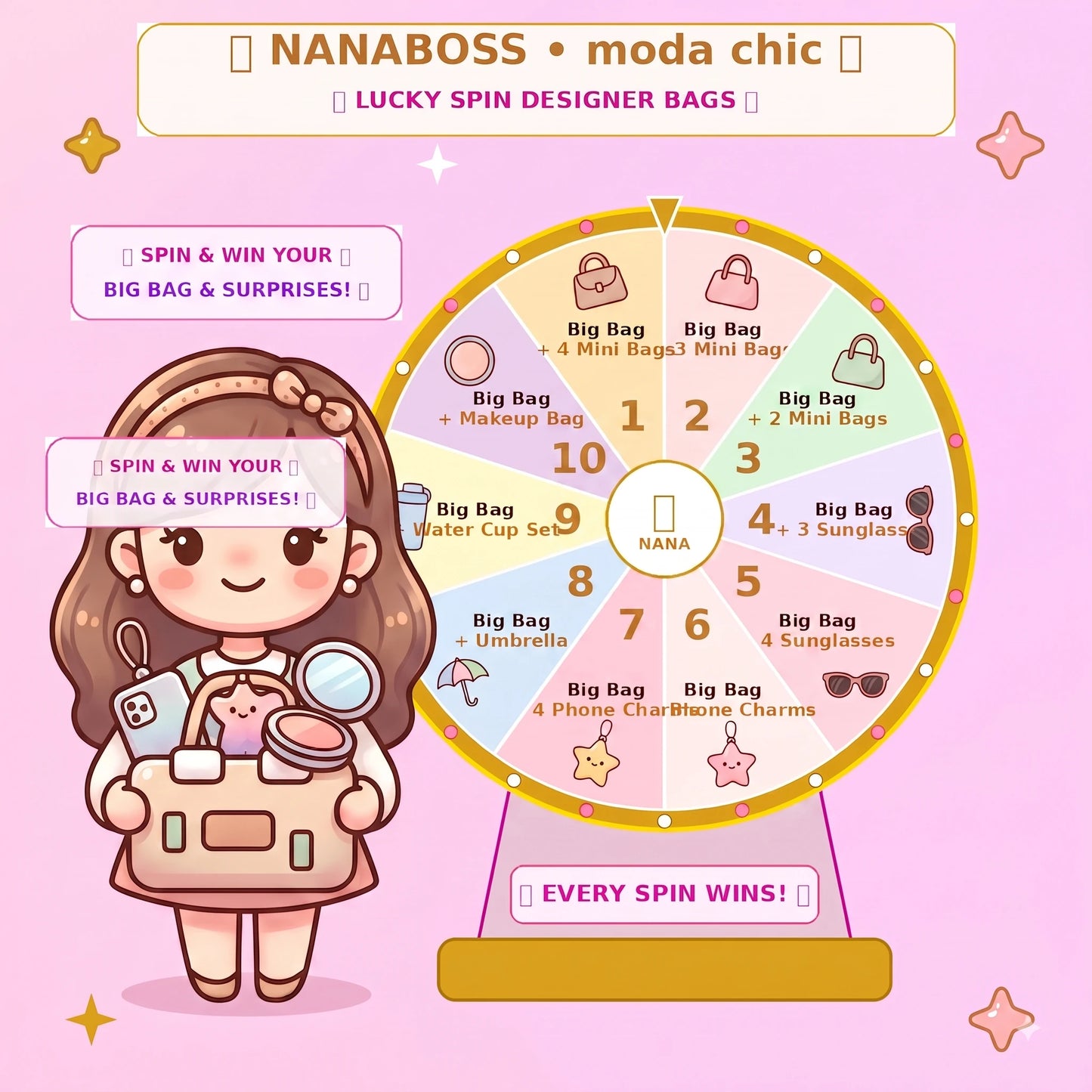 ⬛️NANABOSS🔷 Designer Lucky Spin: Pure Designer Magic with Every Turn!🔮🌸