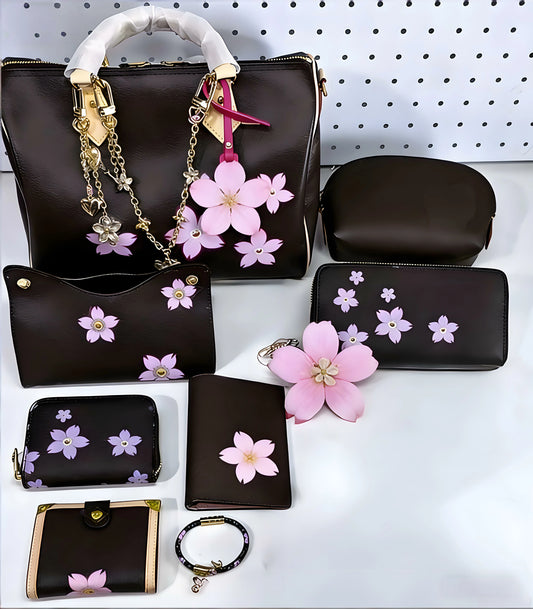 ⬛️NANABOSS🔷 Sakura Pink Floral Large Tote Set